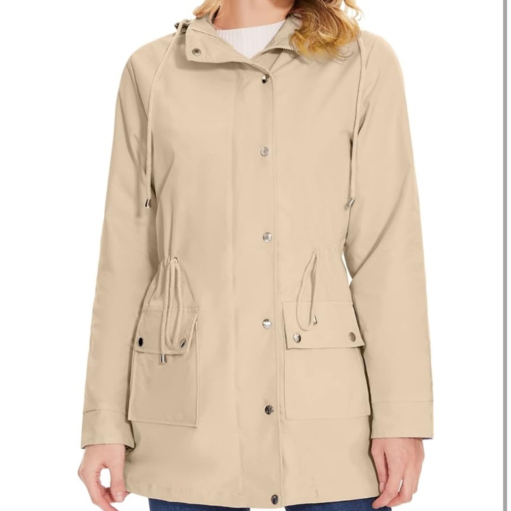 Women's Khaki Raincoat - Picture 2 of 6